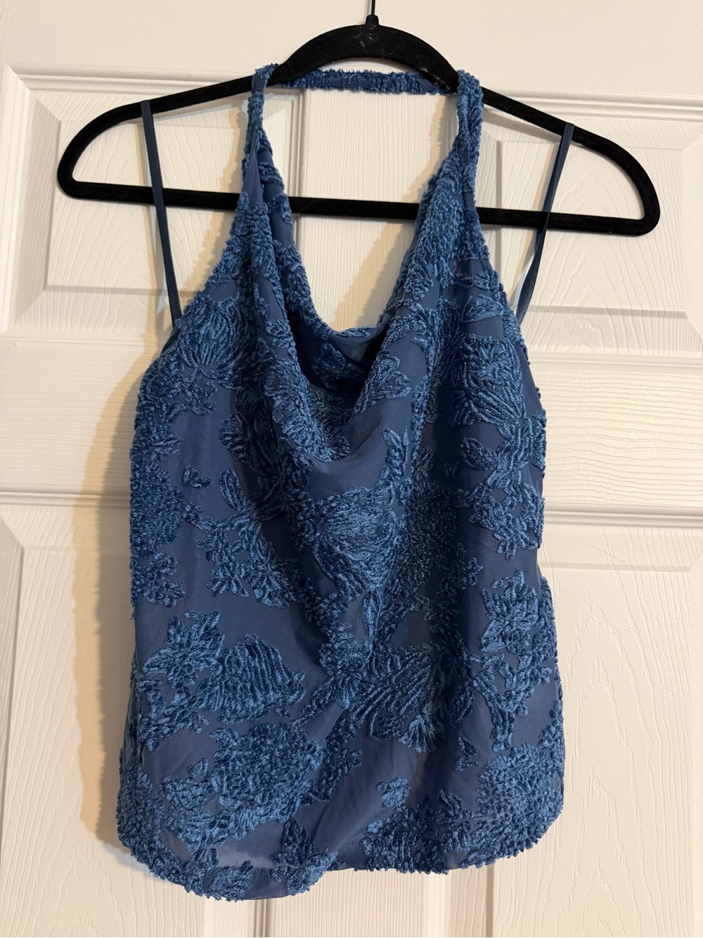 Anthropologie Blue Halter Top